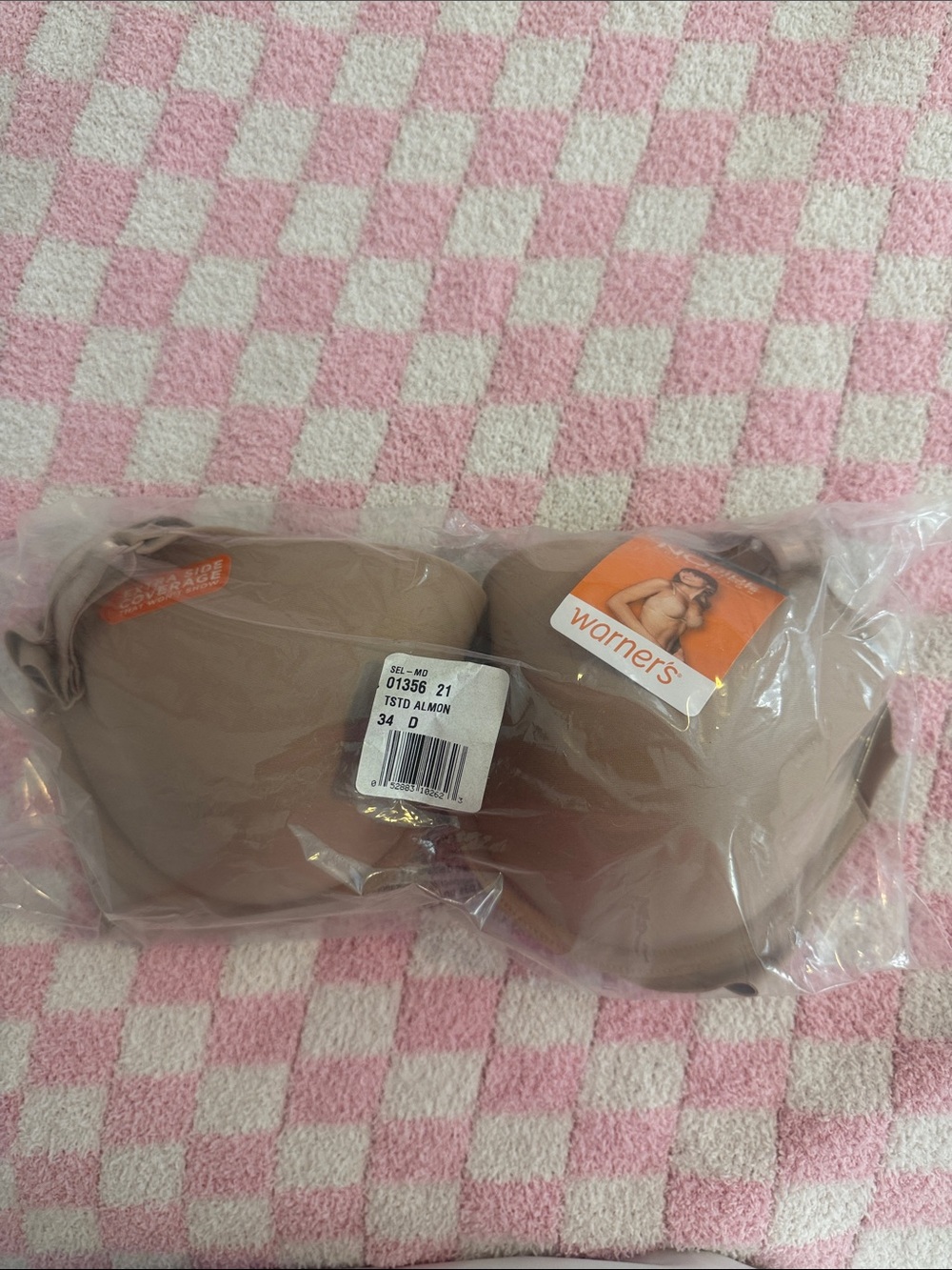 NWT Warner’s Underwire Bra 34D Extra Side Coverage - No Side Effects Collection
